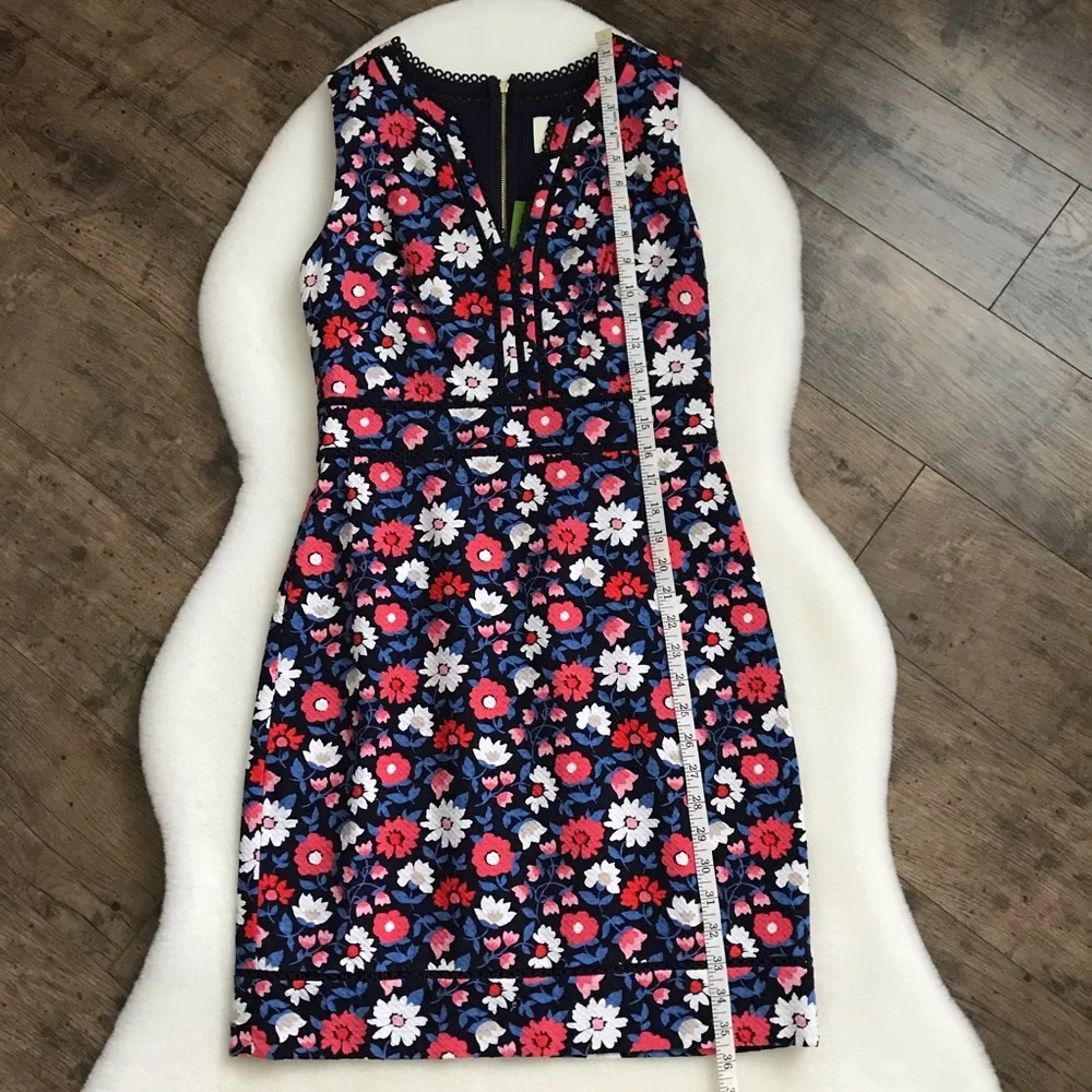 Kate Spade Shore Thing Floral Daisy Jacquard Sheath Dress Size 4 NWT